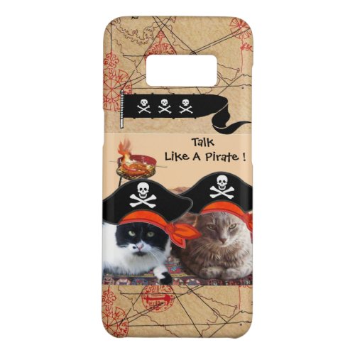 PIRATE CATS ANTIQUE PIRATES TREASURE MAPS AND FLAG Case_Mate SAMSUNG GALAXY S8 CASE