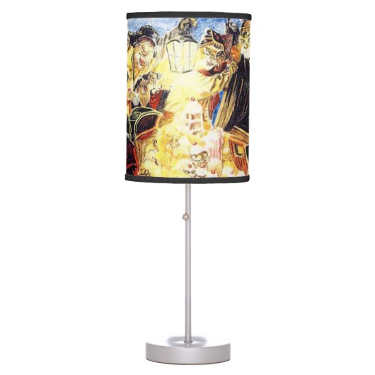 Pirate Cats Find The Loot Table Lamp (Front)