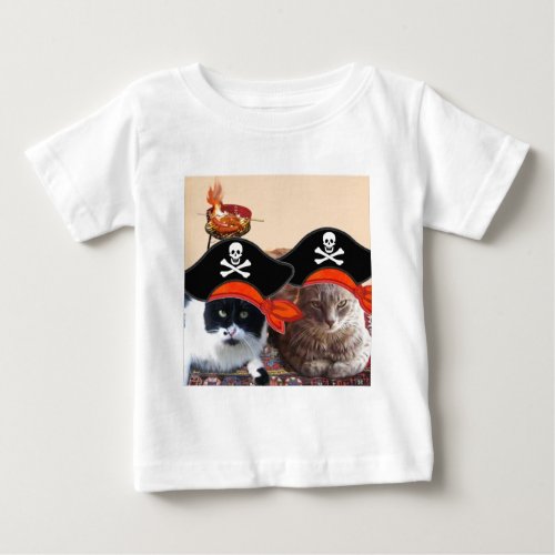 PIRATE CATS Talk like a Pirate Day Baby T_Shirt