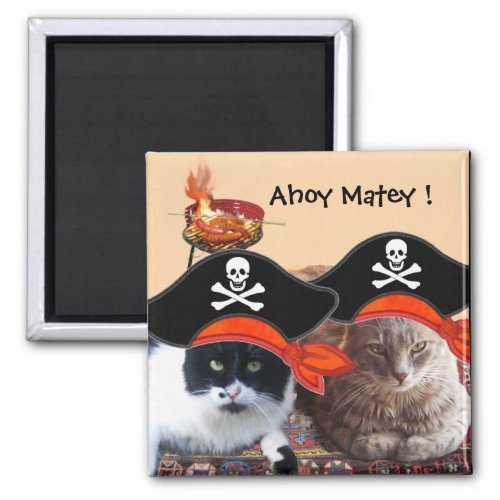 PIRATE CATS Talk like a Pirate Day BBQ Party Magnet