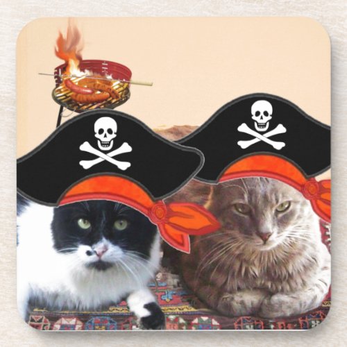 PIRATE CATS Talk like a Pirate Day Coaster
