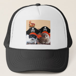 PIRATE CATS ,Talk like a Pirate Day Trucker Hat
