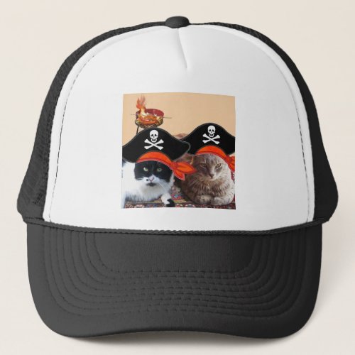 PIRATE CATS Talk like a Pirate Day Trucker Hat
