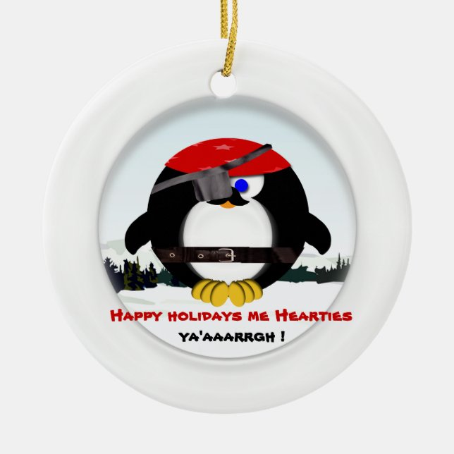 Pirate Ceramic Ornament (Front)