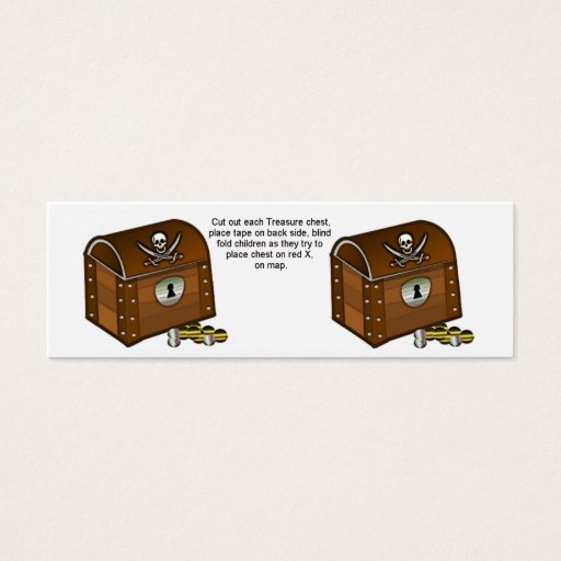Customizable Pirate Chest Game Pieces Business Card