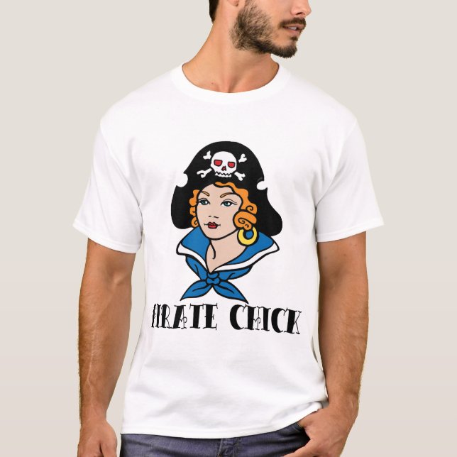 Pirate Chick Tattoo T-Shirt (Front)