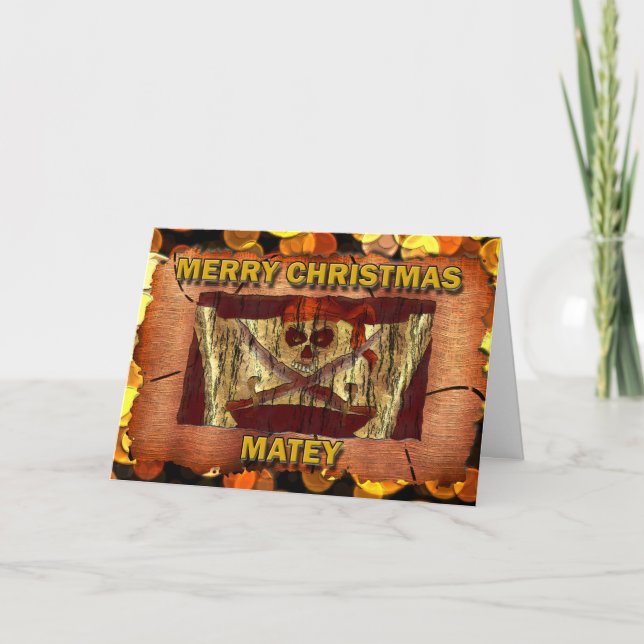 Pirate Christmas Holiday Card (Front)