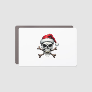 Pirate Christmas Skull & Crossbones Santa Hat. Got Car Magnet