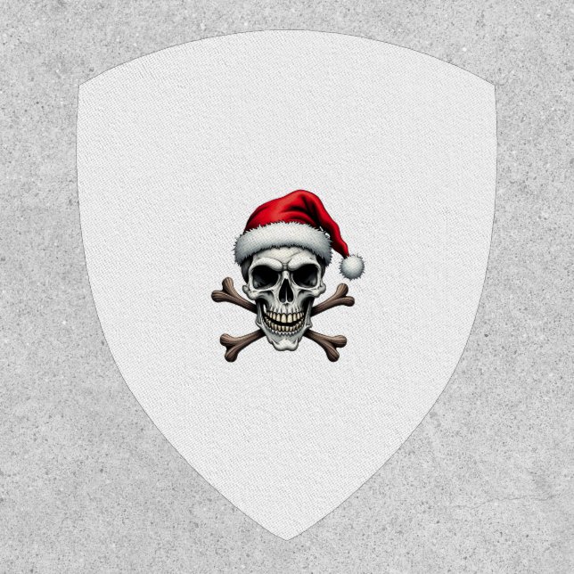Pirate Christmas Skull & Crossbones Santa Hat. Got Patch (Front)