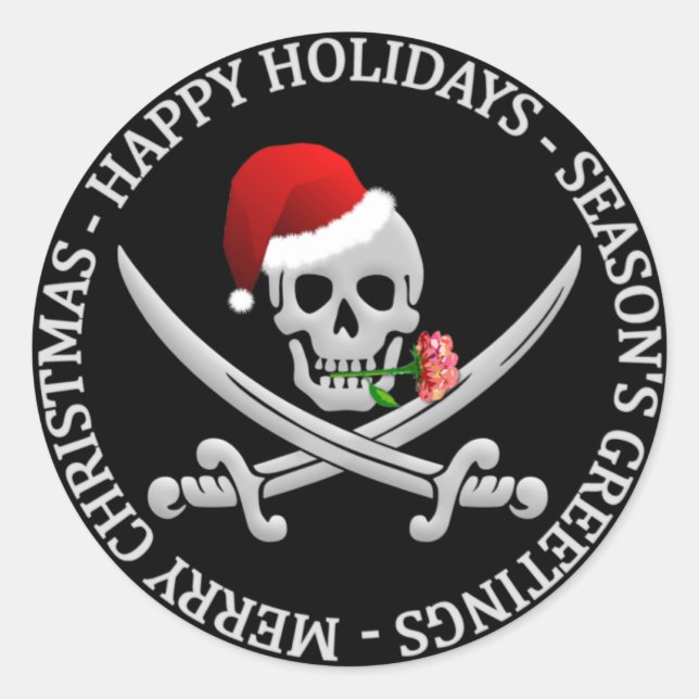 Pirate Christmas stickers (Front)