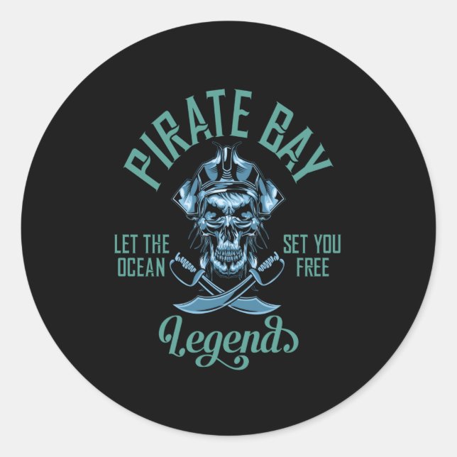 Pirate Classic Round Sticker (Front)