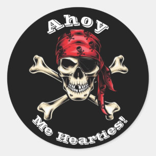 pirate classic round sticker