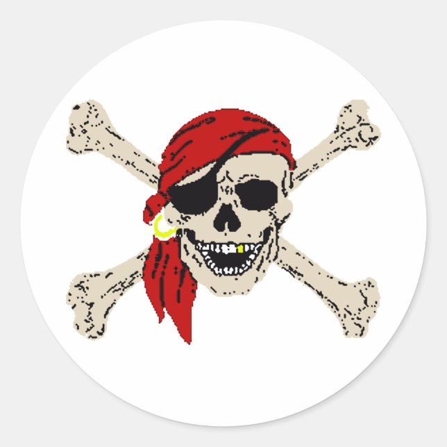 Pirate Classic Round Sticker (Front)