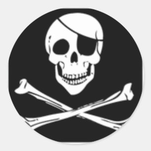 pirate classic round sticker