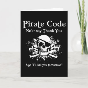 Pirate Code: Thank You Card