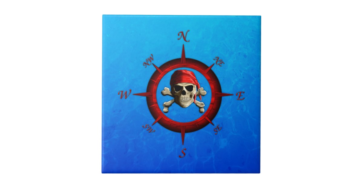 Pirate Compass Rose Tile | Zazzle