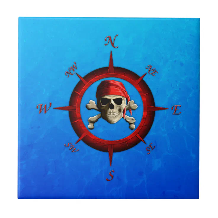 Pirate Compass Rose Tile Zazzle 2144