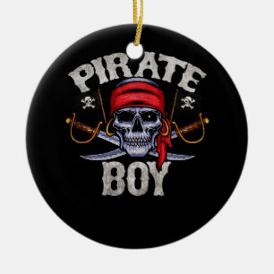 Pirate Costume Boy Captain Theme Party Halloween C Ceramic Ornament