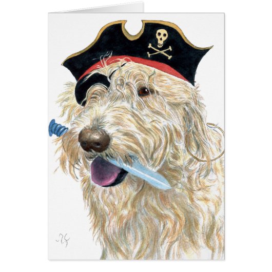 Pirate Cream Labradoodle Cards (Front)