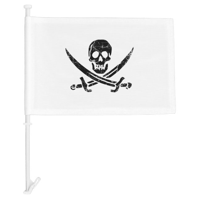 Pirate Cross Car Flag (Front)