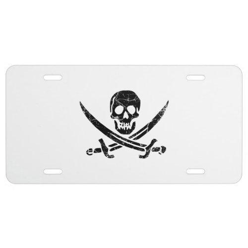 Pirate Cross License Plate