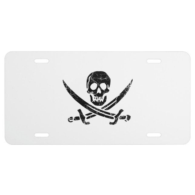 Pirate Cross License Plate (Front)