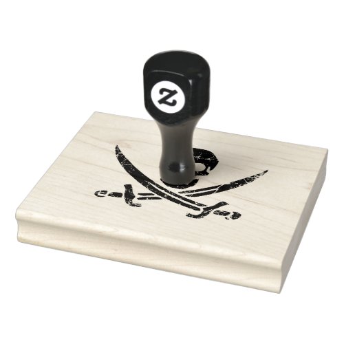 Pirate Cross Rubber Stamp