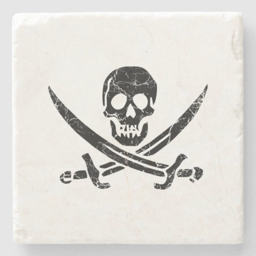 Pirate Cross Stone Coaster