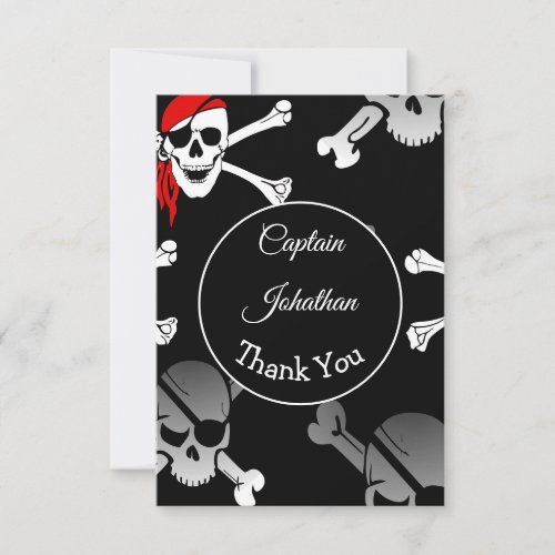 Pirate Crossbone Thank You Card