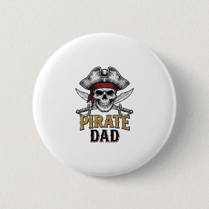 Pirate Dad Skull Sword Vintage Engraving Shirt_1 Button