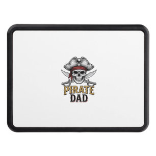 Pirate Dad Skull Sword Vintage Engraving Shirt_1 Hitch Cover