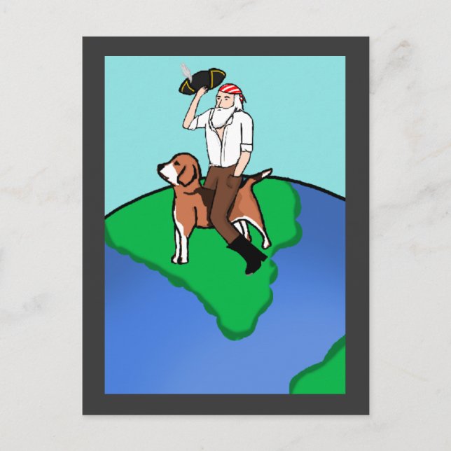 Pirate Darwin Postcard (Front)