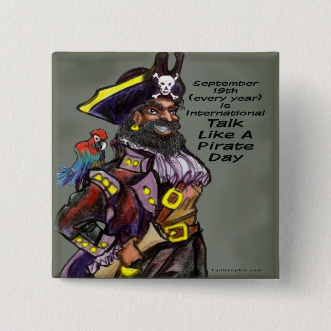 Pirate Day Pinback Button (Front)