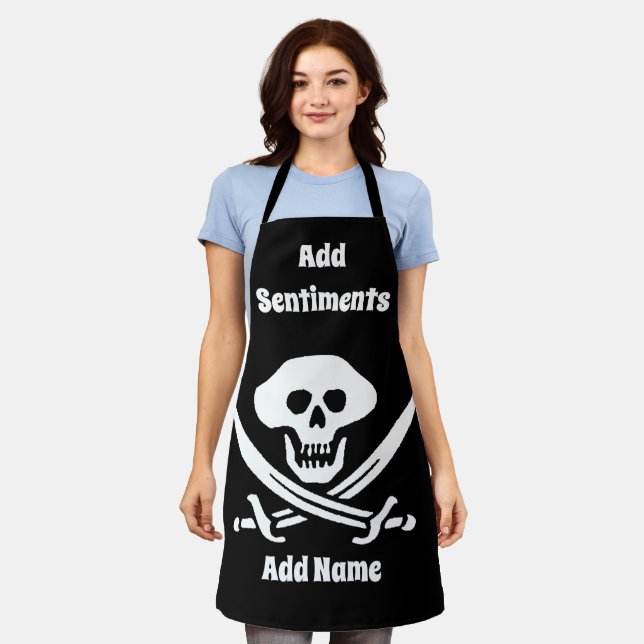 Pirate  Design edit & add text, Apron (Worn)