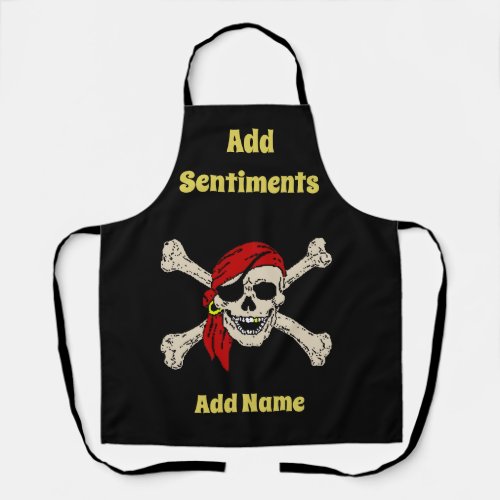 Pirate  Design edit  add text Apron