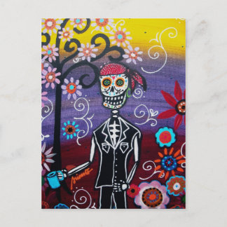 PIRATE DIA DE LOS MUERTOS POSTCARD