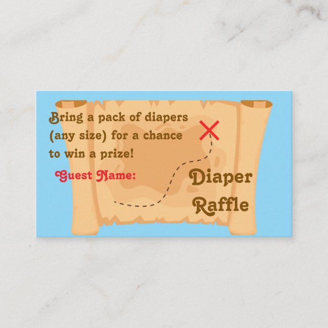 Pirate Diaper Raffle Cards (Front)