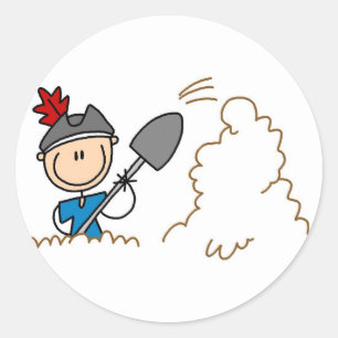 Pirate Digging For Treasure Sticker
