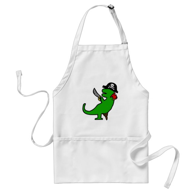 Pirate Dinosaur Adult Apron (Front)