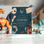 Pirate Dinosaur Party Animals Kids Birthday Invitation<br><div class="desc">Our "Pirate Dinosaur" collection for your nature theme kids birthday party with very cute pirate dinosaur illustrations paired with nice typography. Check our store for more items from this collection.</div>