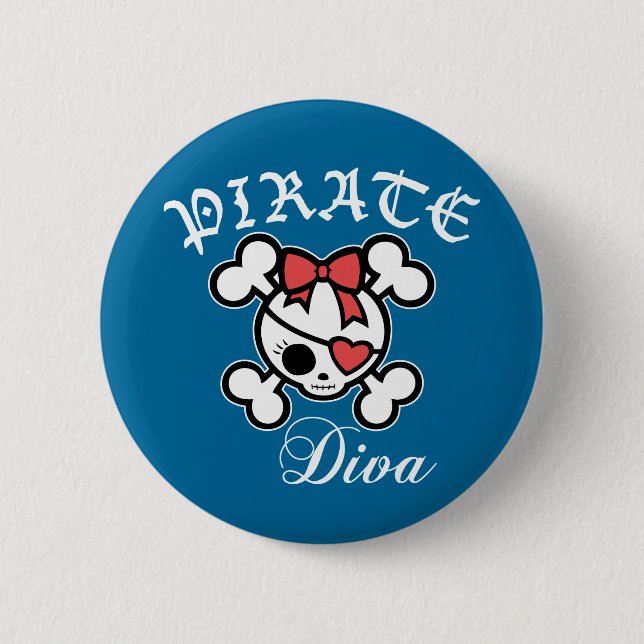 Pirate Diva Button (Front)