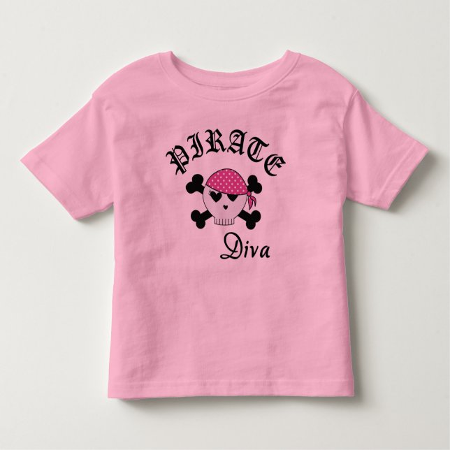 Pirate Diva Toddler T-shirt (Front)