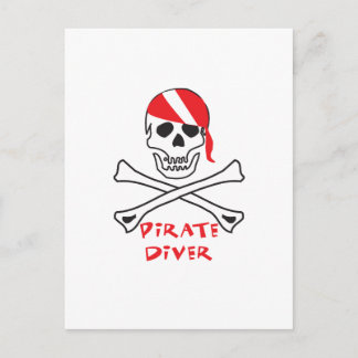 Pirate Diver Postcard