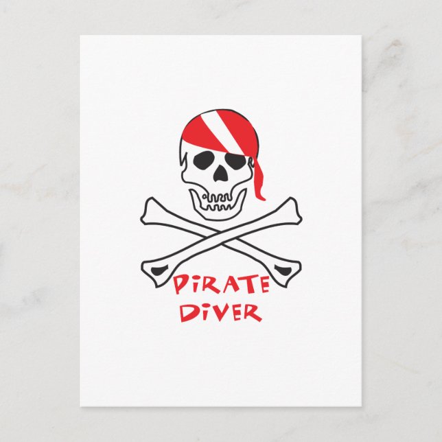 Pirate Diver Postcard (Front)