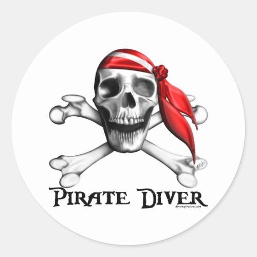 Pirate Diver Sticker