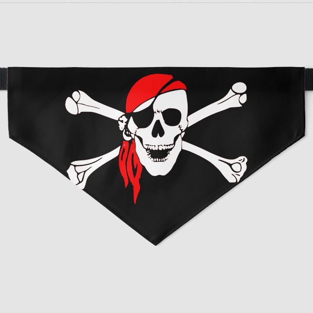 Pirate Dog Bandana Pet Bandana Collar (Front)