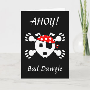 Pirate Dog Birthday Card