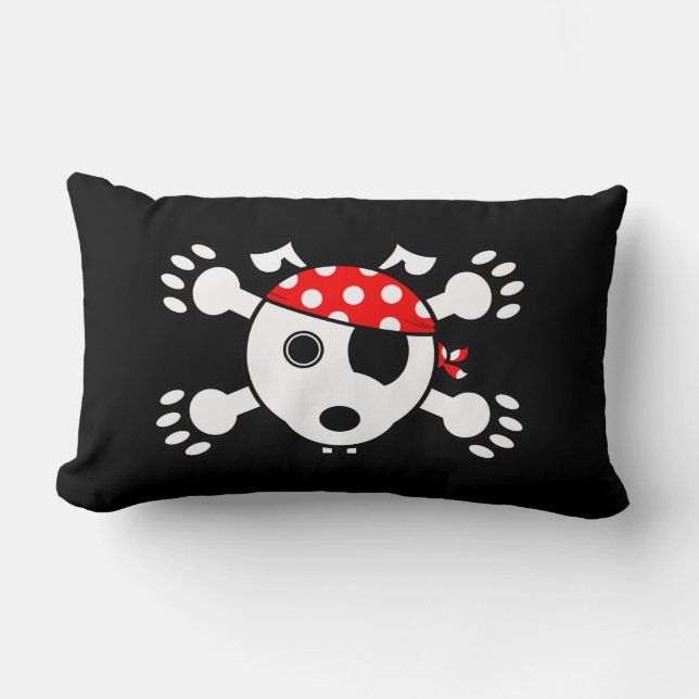 Pirate Dog Lumbar Pillow (Front)