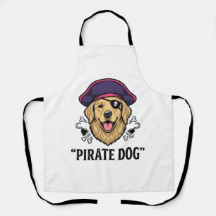 Pirate Dog Vintage Engraving Shirt Design_1 Apron