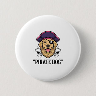 Pirate Dog Vintage Engraving Shirt Design_1 Button